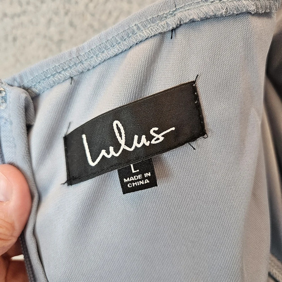 Lulu's Air Of Romance Womens Maxi Formal Dress Sz L Chiffon Wedding - Picture 9 of 14